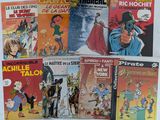 beaucoup de bandes dessinées sur la table