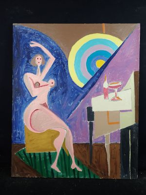 une image d'un tableau représentant une femme assise sur une chaise