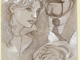 une image représentant un dessin d'un homme et d'une femme avec un tigre