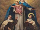 an image of a painting of the virgin mary and her children