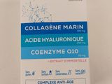 a close up of a bottle of collagene marine acide hyaluronique