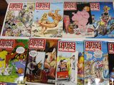 a lot of comics that are on the table