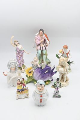 Set of porcelain figurines: - SITZENDORF A young man wit... - 76871919 ...