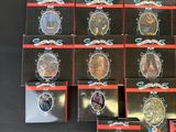 a lot of different types of coins in a box