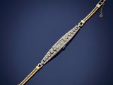 a gold and diamond bracelet, by cartier