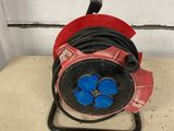 an image of a red hose with blue hoses on top of it