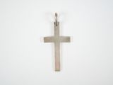 silver cross on a white background