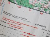 a close up of a map on a piece of paper