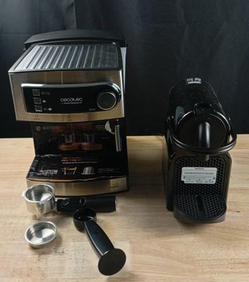 a toaster and a coffee maker sitting on a table