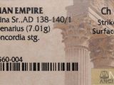 a picture of a ticket with a picture of a roman empire on it