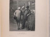 an open book with a picture of a man and a woman standing next to each other