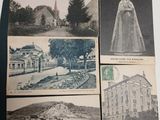 several old postcards with pictures of a woman in a long dress