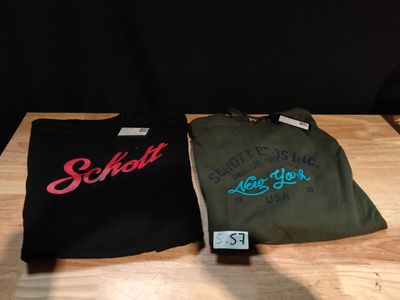 Lot de 2 sweats à capuche Schott Taille M