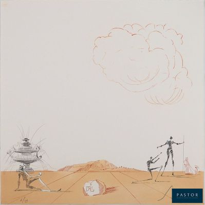an image of a drawing of a man and a woman in a desert