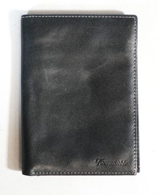 FACONNABLE Portefeuille en cuir noir