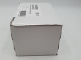 a white box on a white surface with a white background