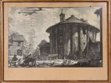 un vieux dessin représentant un bâtiment devant lequel se trouve une calèche