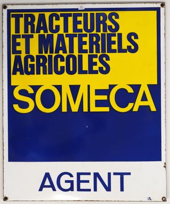 an image of a blue and yellow sign on a white wall