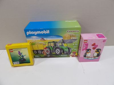 Playmobil ensemble n°9317 le tracteur et sa remorque 2 ensem… - Photo 1