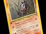 une carte Pokémon sur laquelle figure l'image d'un oiseau