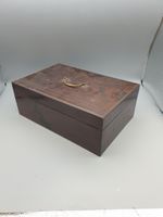 Boite Louis Philippe en placage à filets de bois clair, Dim … (photo 4)