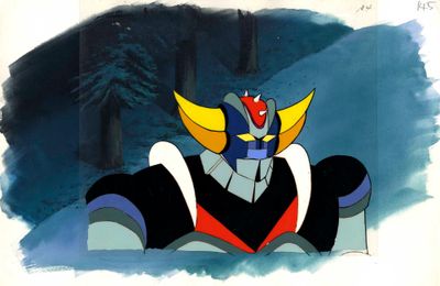un dessin d'animation représentant un robot vêtu d'une tenue bleue et jaune