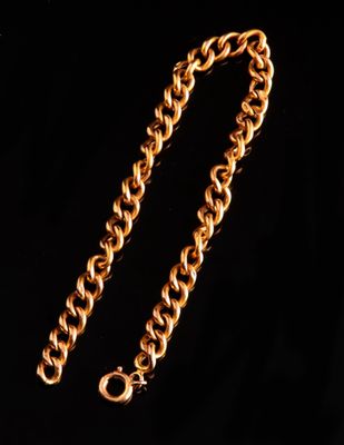 Bracelet souple en or jaune 18 carats (750 millième) à mailles type go - Photo 1