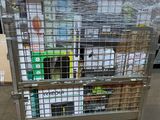 a metal cage with a bunch of items in it