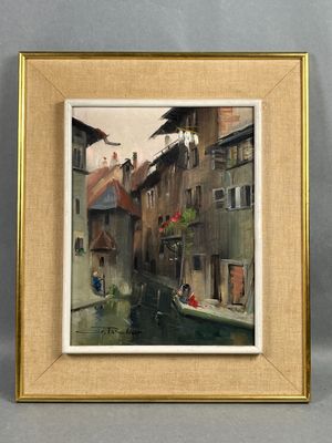 Christiane LEVRAT (1921-2022). Habitations au bord d'un cana…