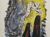 une image représentant un dessin d'un chat et d'un oiseau