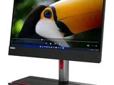 a computer monitor with a bird on it ' s screen