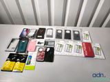 many cell phones that are sitting on a table