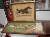 une photo représentant un cheval et des jockeys, exposée