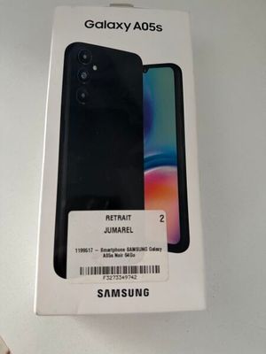 samsung galaxy a505s box with the back of the box open
