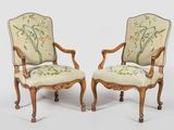 pair of 19th century french louis xv style armchairs