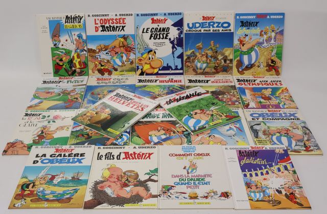 BANDE DESSINEE – ASTERIX, lot de 21 albums, éditions : Albert Ren...