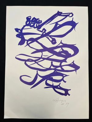an image of a picture of some type of graffiti on a piece of paper