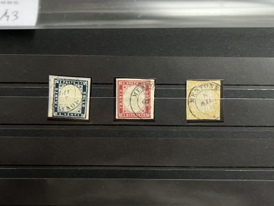 Monaco (précurseurs) - Sardaigne détachés : 20c OB MONACO en…