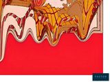 a picture of a painting of a horse on a red background