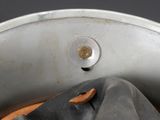 a metal pan with some food inside of it