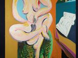 une image d'un tableau représentant une femme assise sur une chaise