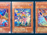 three cards of the same type of card are displayed on a blue background
