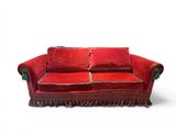 an image of a red couch on a white background