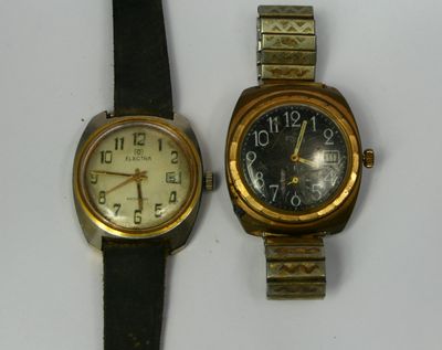 Deux montres acier Homme vintage ELECTRE & ETEVE mouvement à…