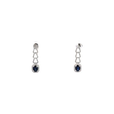 Paire de pendants d'oreilles en or gris 750‰ composés d'une …