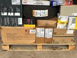 a pile of boxes and boxes on a pallet