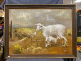 une photo d'un tableau représentant un mouton et un agneau