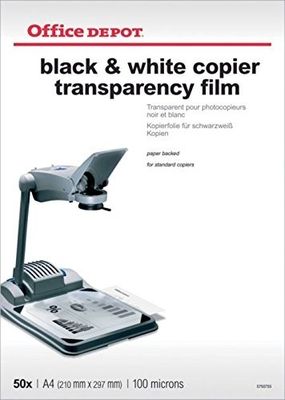 film transparent pour photocopieuse noir et blanc pour Office Depot