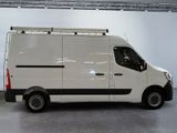 a white van that is parked inside of a building