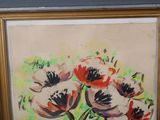 a picture of a painting of flowers in a gold frame